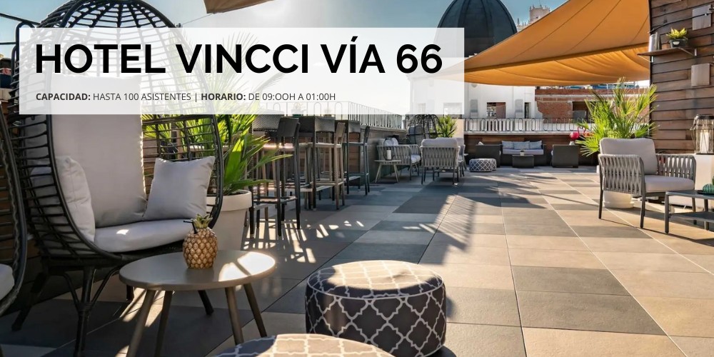 Hotel Vincci Vía 66, rooftop con vistas